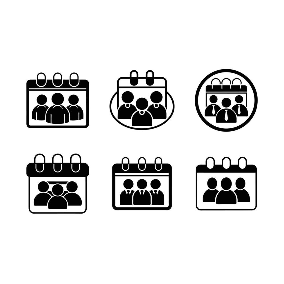 Calendar Meeting Design for Digital and Print Use - Customizable Graphics vector