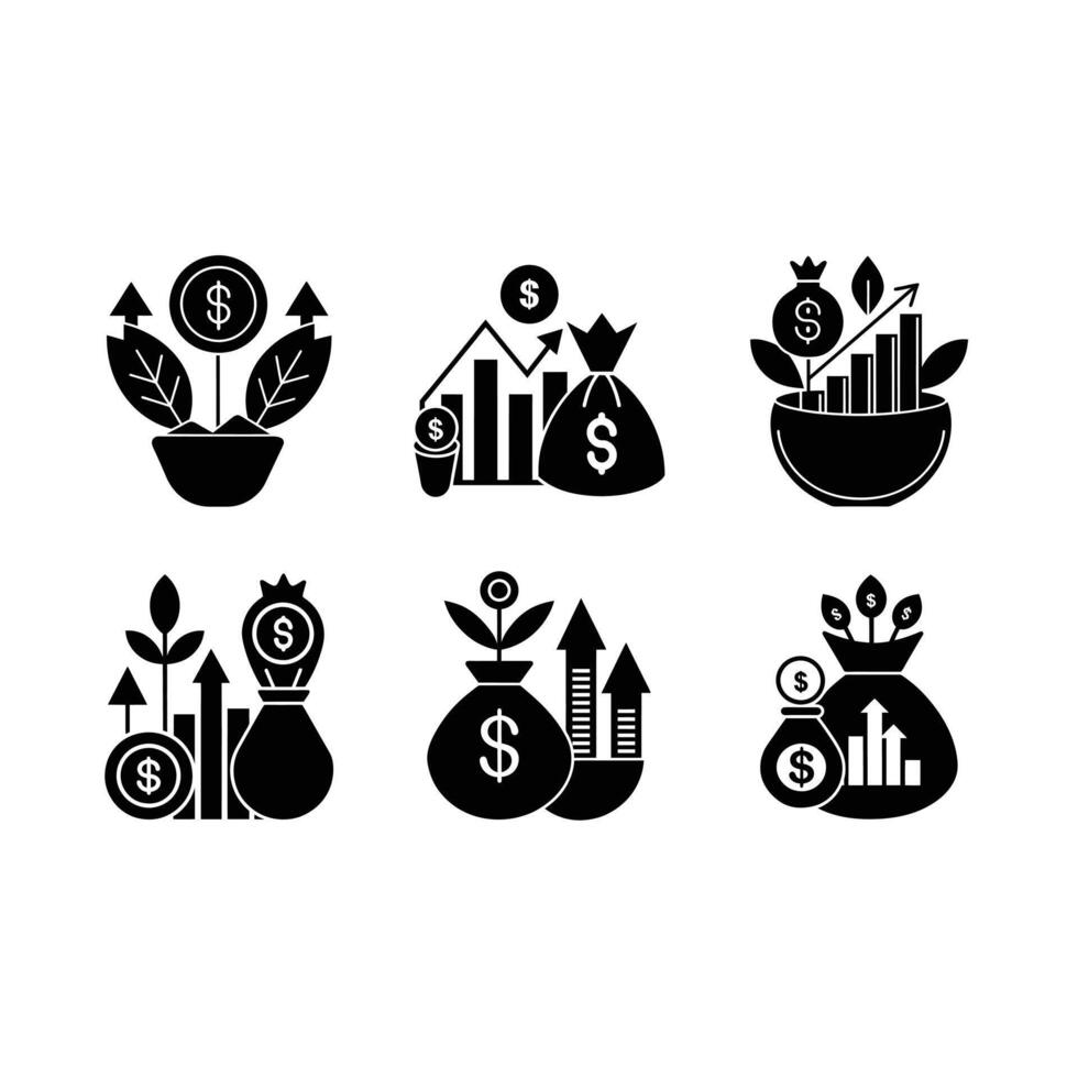 Investment Income Graphic for Financial and Economic Designs vector