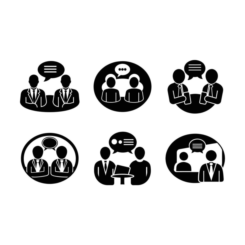 Discussion Icon - Graphic Design File for Communication and Interaction vector