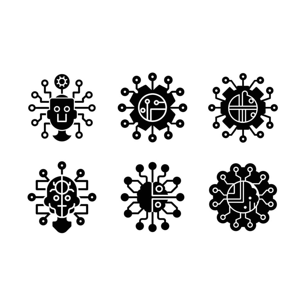 Machine Learning Graphic Design - AI, Data, and Tech Illustration vector