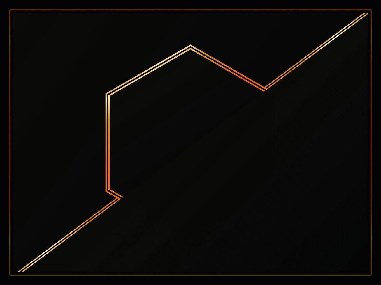 black Luxury background design with golden lines for banner, wallpaper cover design vector