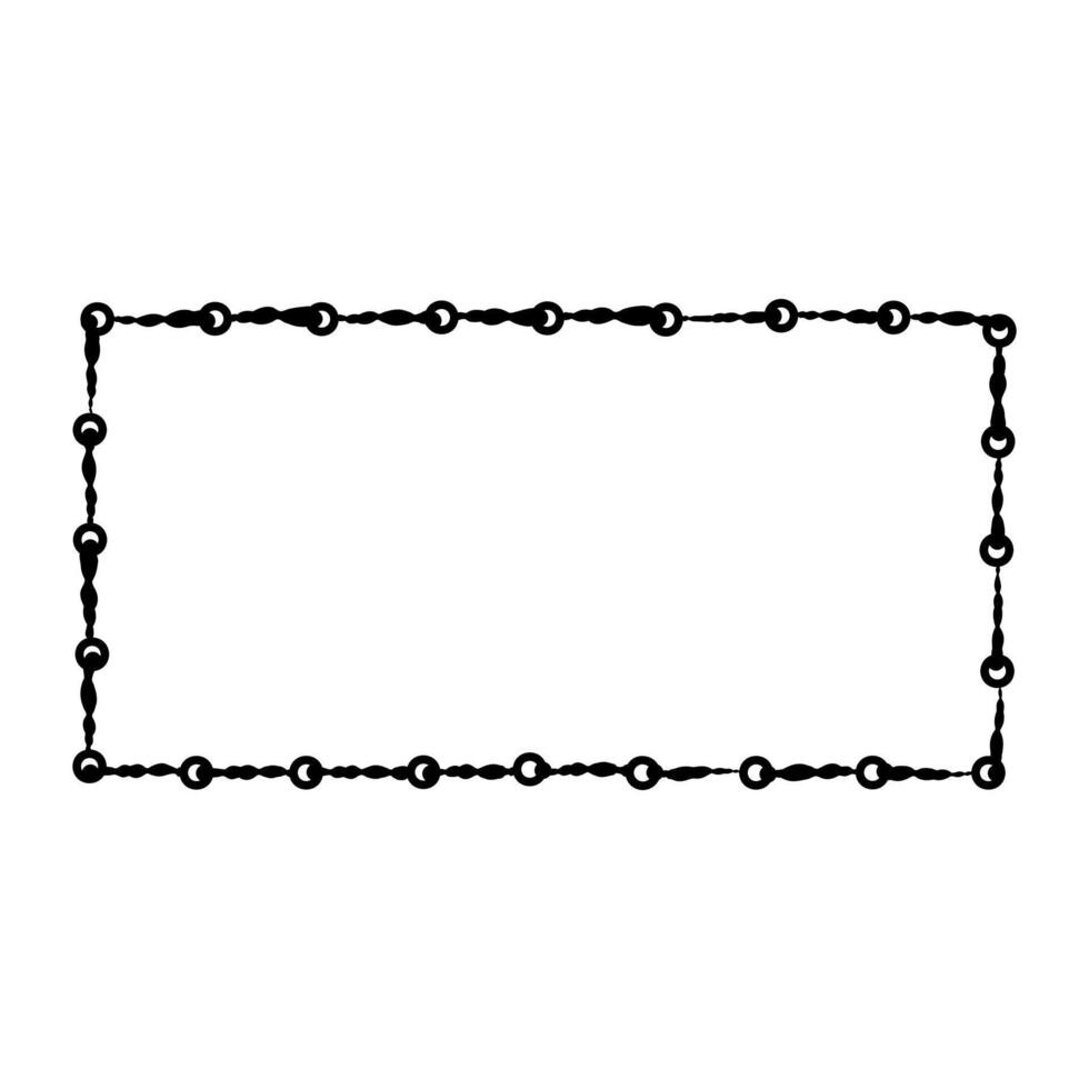 frame chain connected by ring illustration. Frame element. pattern chain. vector