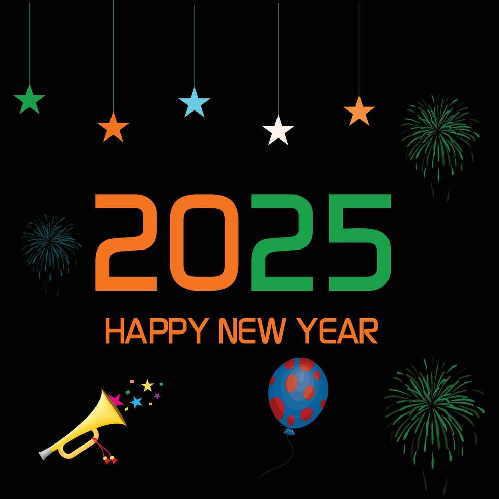 Happy New Year 2025 Design vector