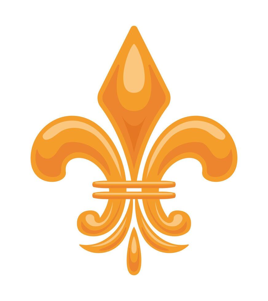 A stunning illustration of a fleur de lis, a symbol of traditions. Perfect for design projects, this graphic showcases intricate details and a classic style, ideal for various artistic uses. vector
