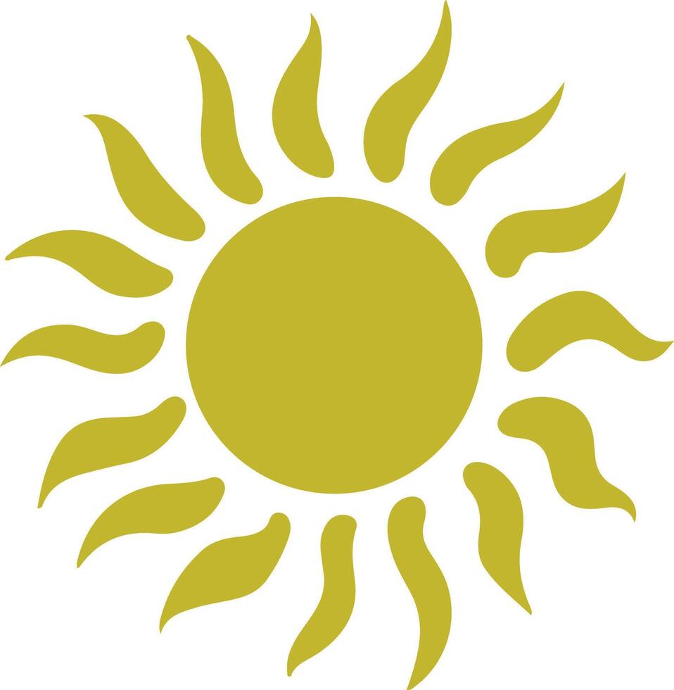 a yellow sun with a white background vector
