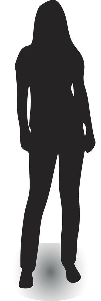 a silhouette of a woman in a suit vector