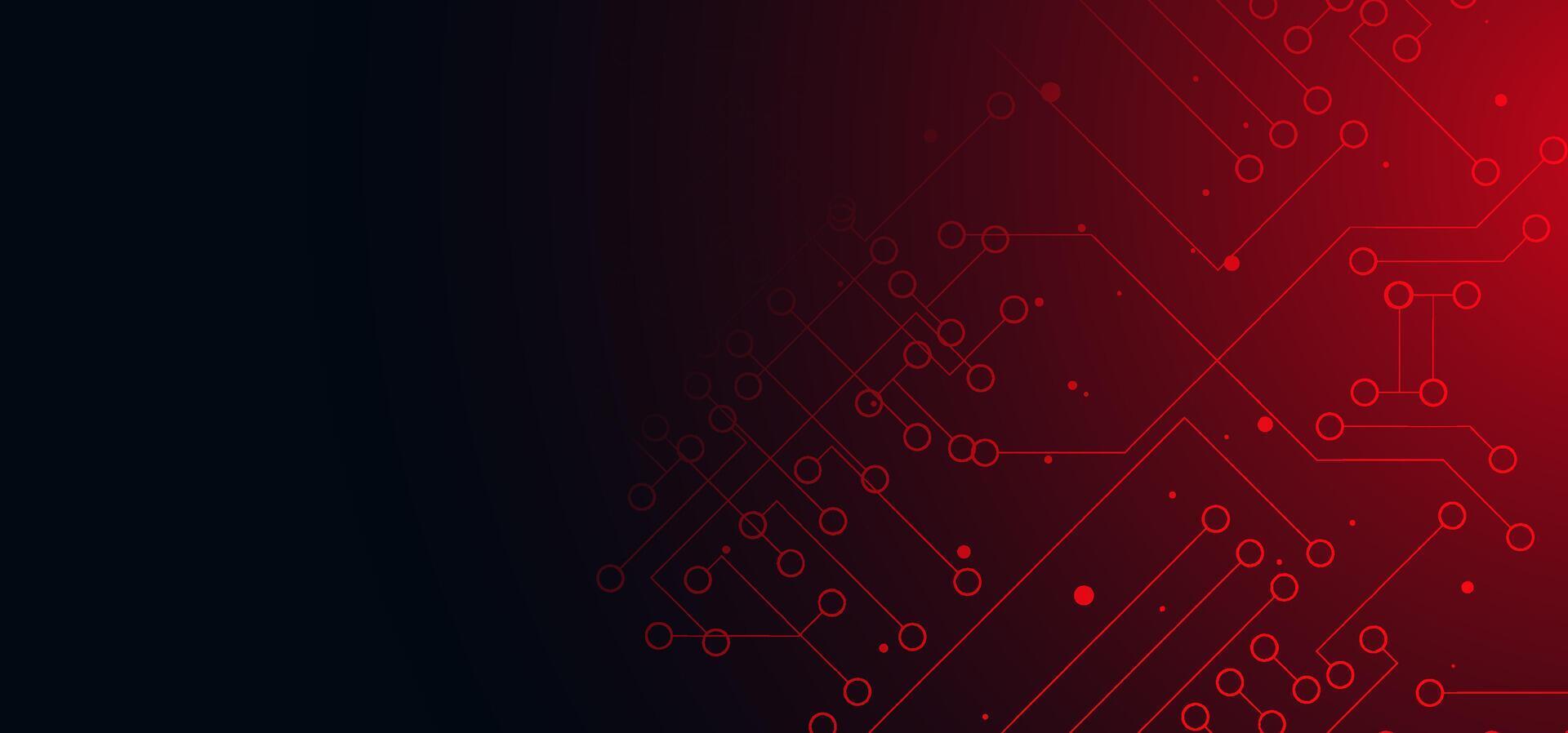 Red abstract background, Digital technology futuristic internet network connection, cloud cyber information communication, Ai big data science, innovation future tech, line dot illustration light 3d vector