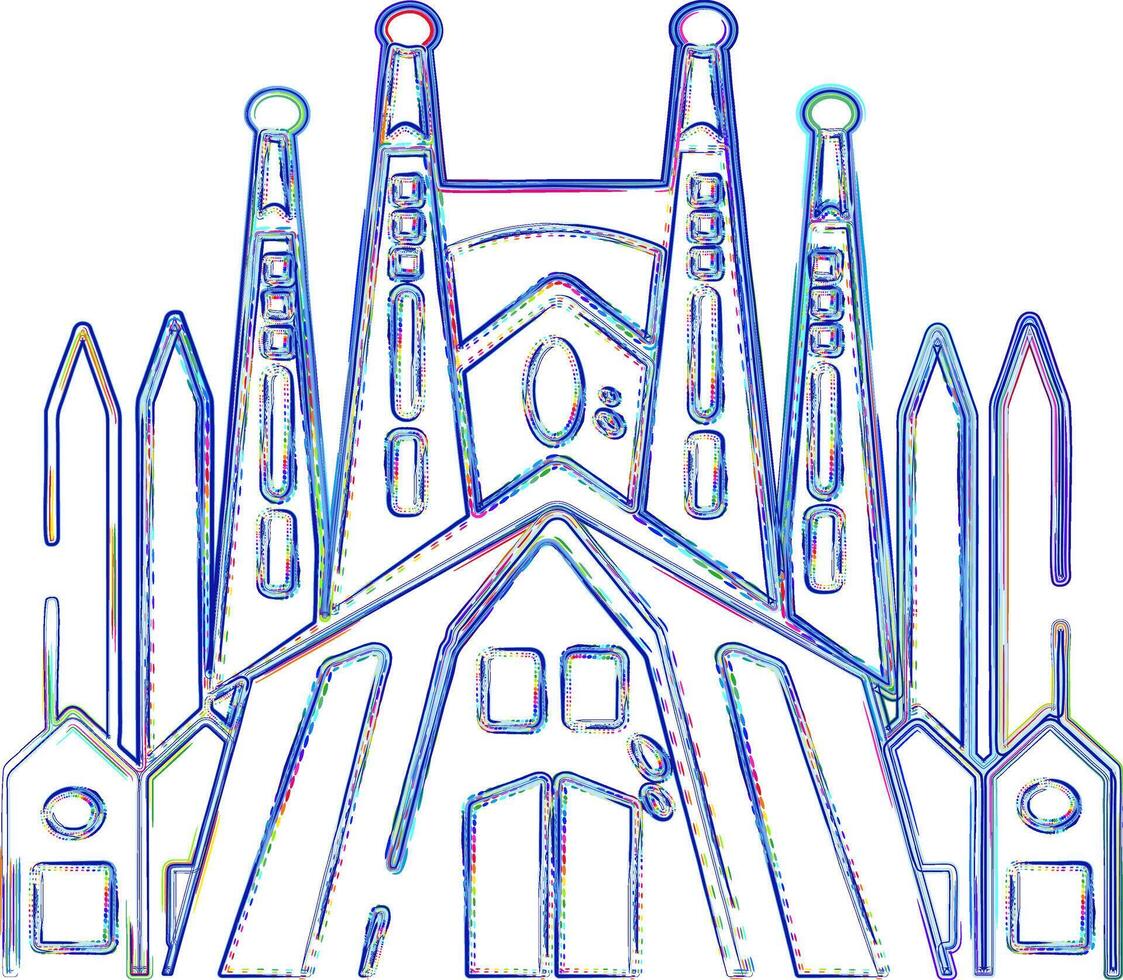 identifying icon of the city of Barcelona in Spain vector
