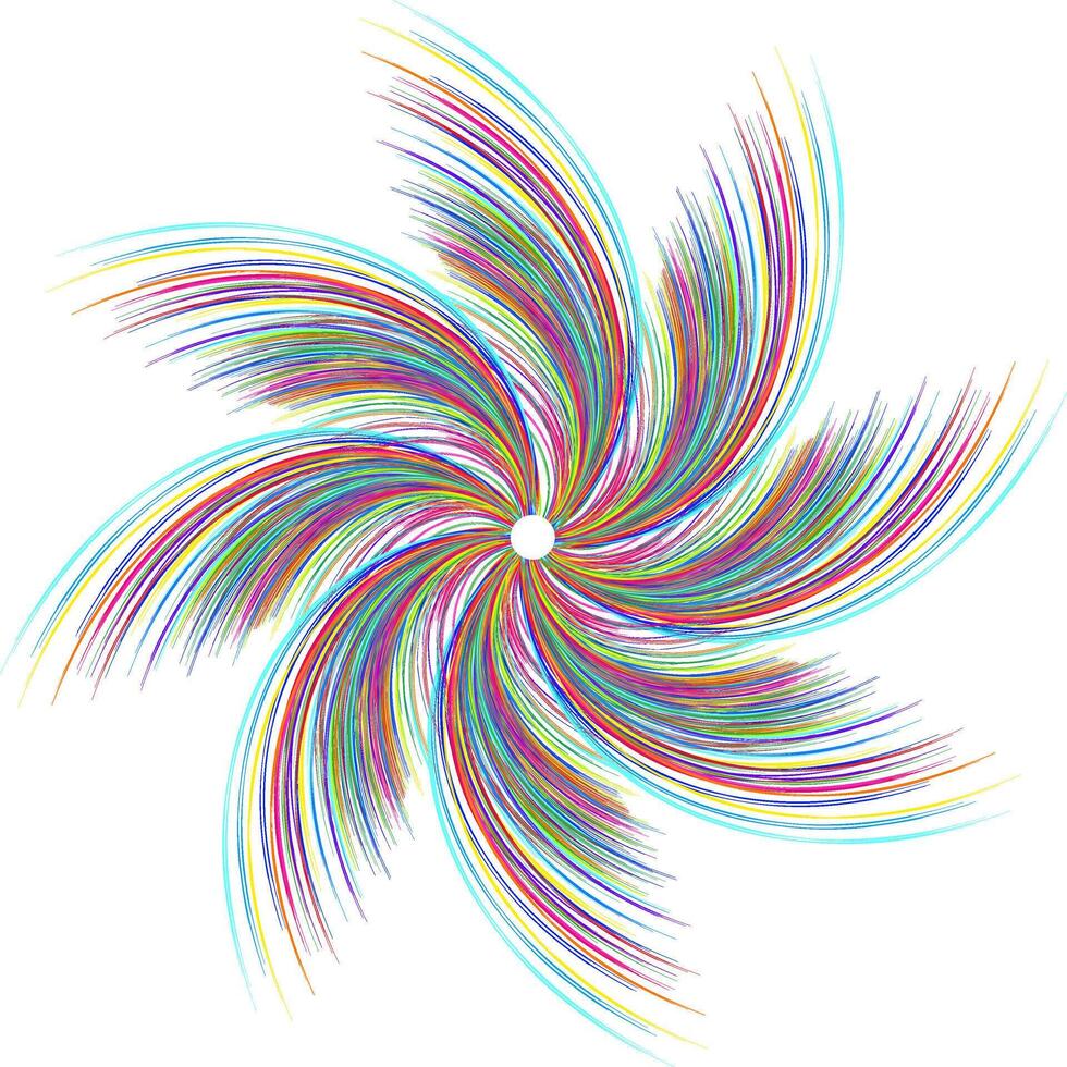 rotating blades with colorful splash strokes, modern logo vector