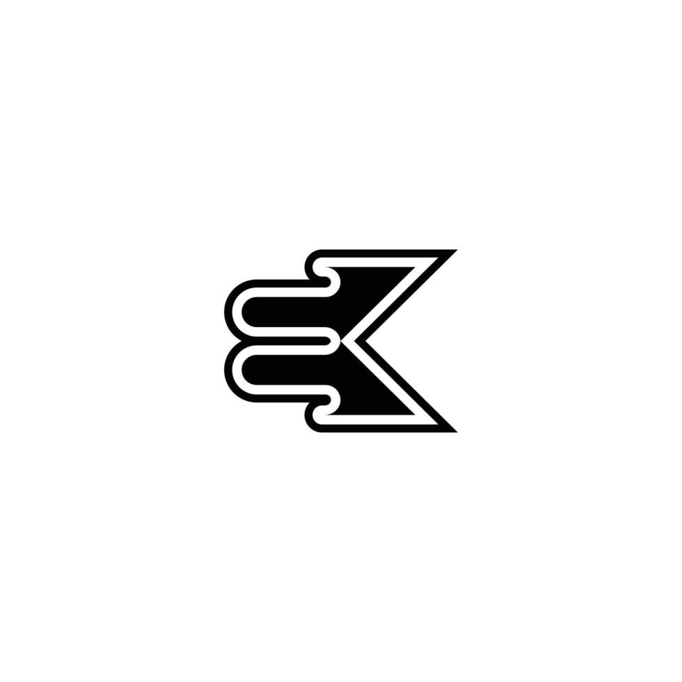 Minimalist Alphabet Letters Initial Monogram KE EK Logo vector