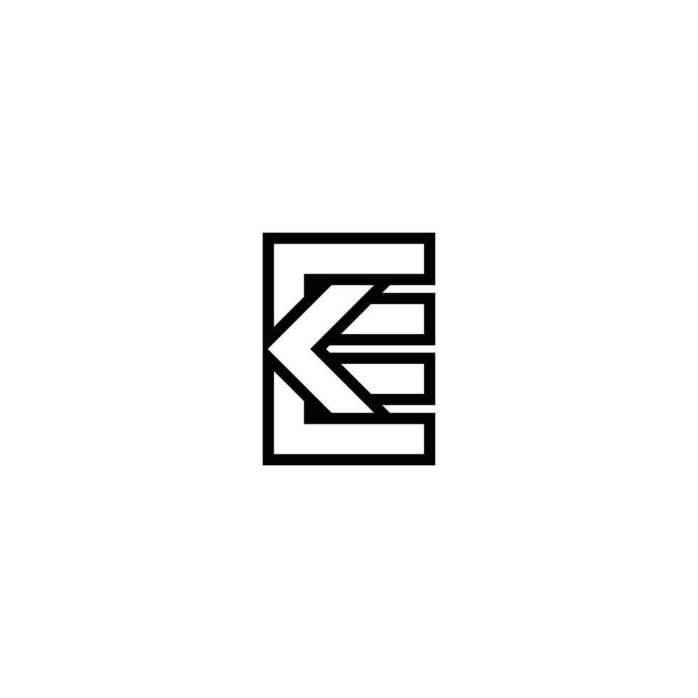 Stylish KE or EK Monogram Logo Design vector