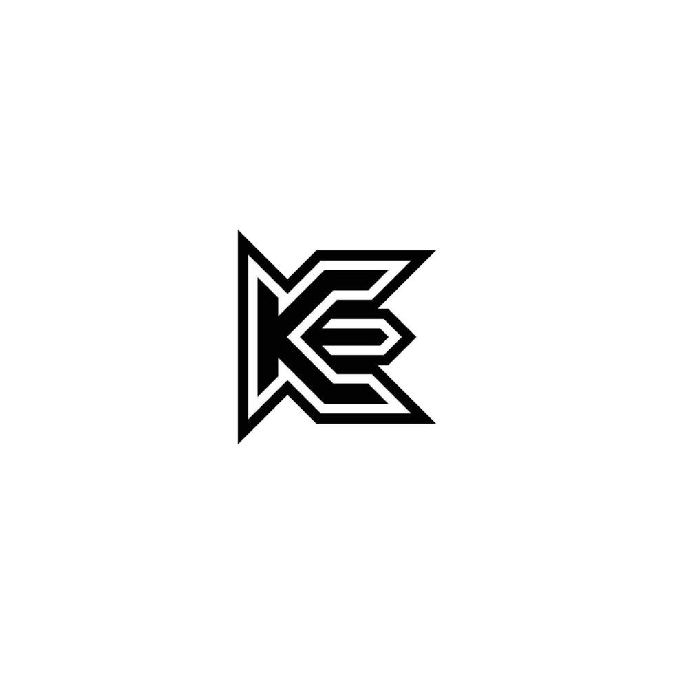 Alphabet letters Initials Monogram logo EK, KE, K and E vector