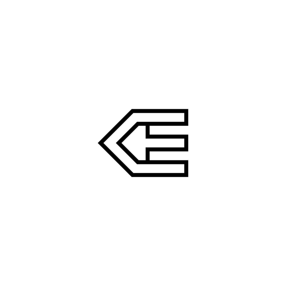 Simple and Modern KE Letter Logo for Business Branding vector