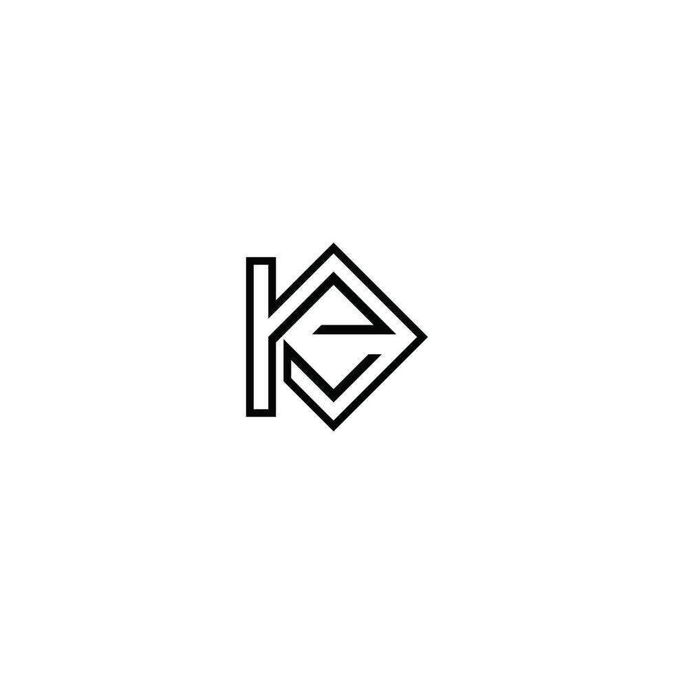 Clean and Creative KE EK Initials Monogram Logo Design vector
