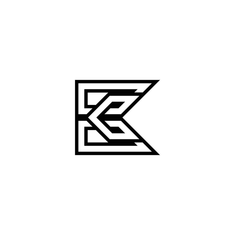 KE EK Letter Logo Design with a Minimalist Flair vector