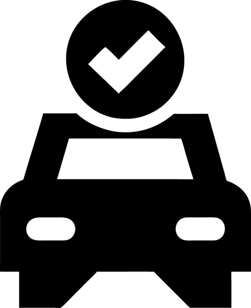 Car Service Approval Check for Transportation and Maintenance Needs vector