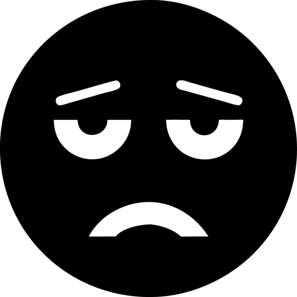 Sad Face Emoji Expression for Emotion Concept Graphics vector