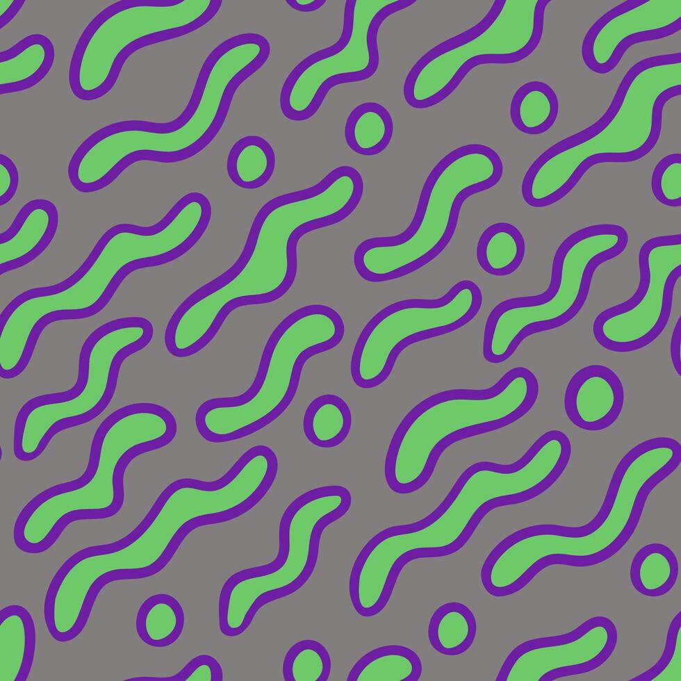seamless pattern with abstract wavy shapes vector