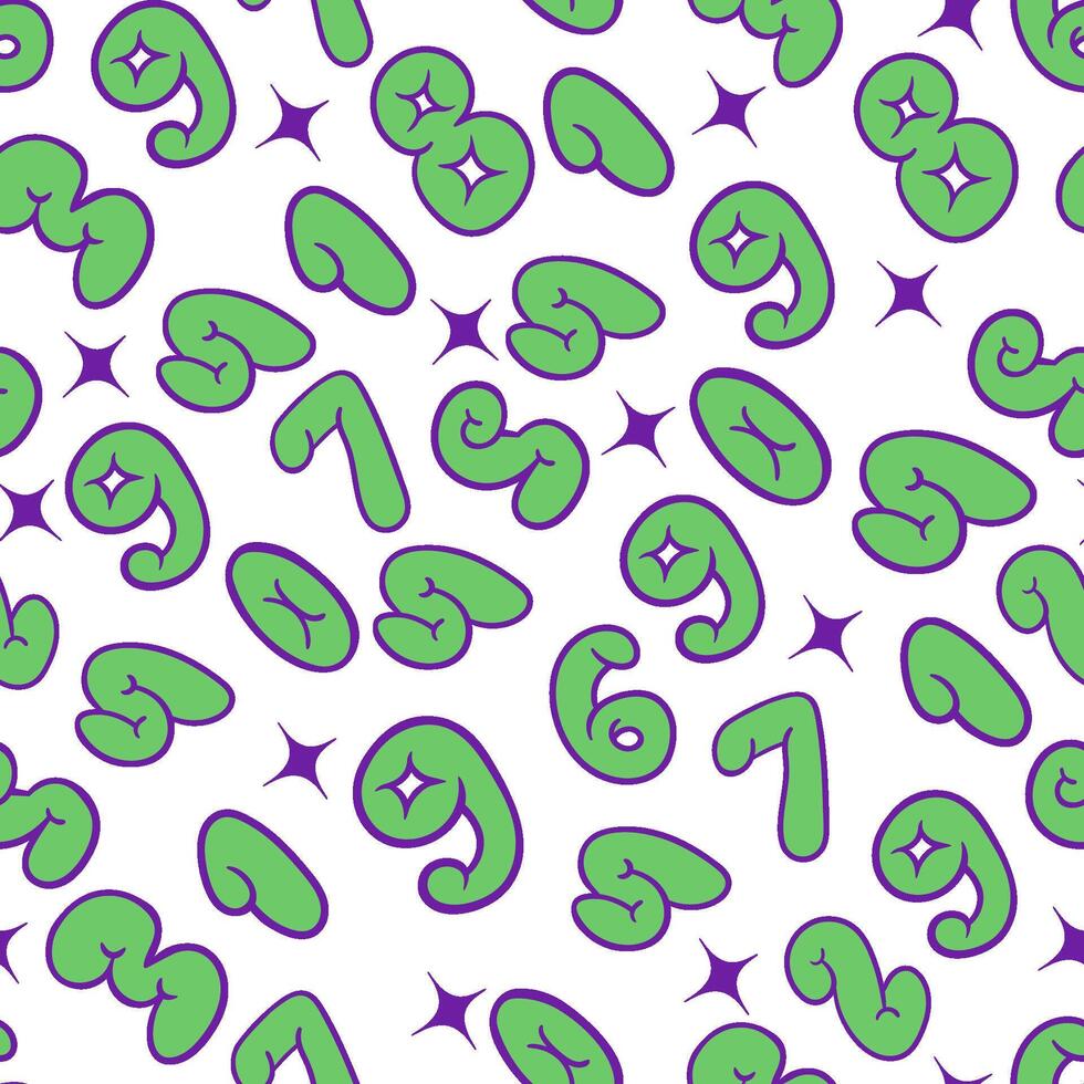 seamless pattern with numbers vector