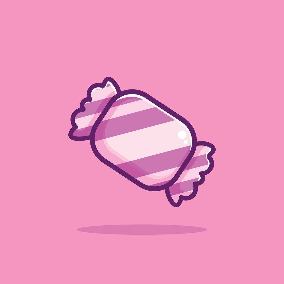 It's a cute candy Illustration. candy Mascot Cartoon Character. candy Concept Isolated vector