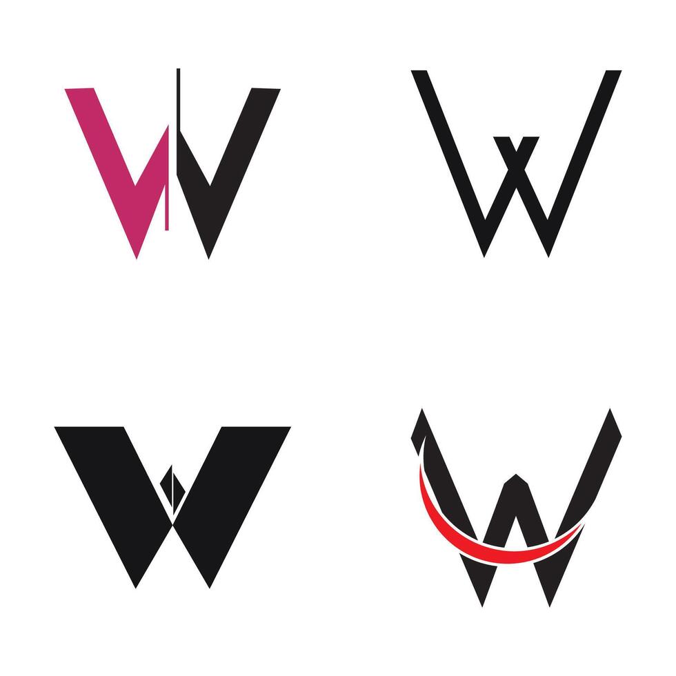 a set of four different logos with a woman in the middle vector