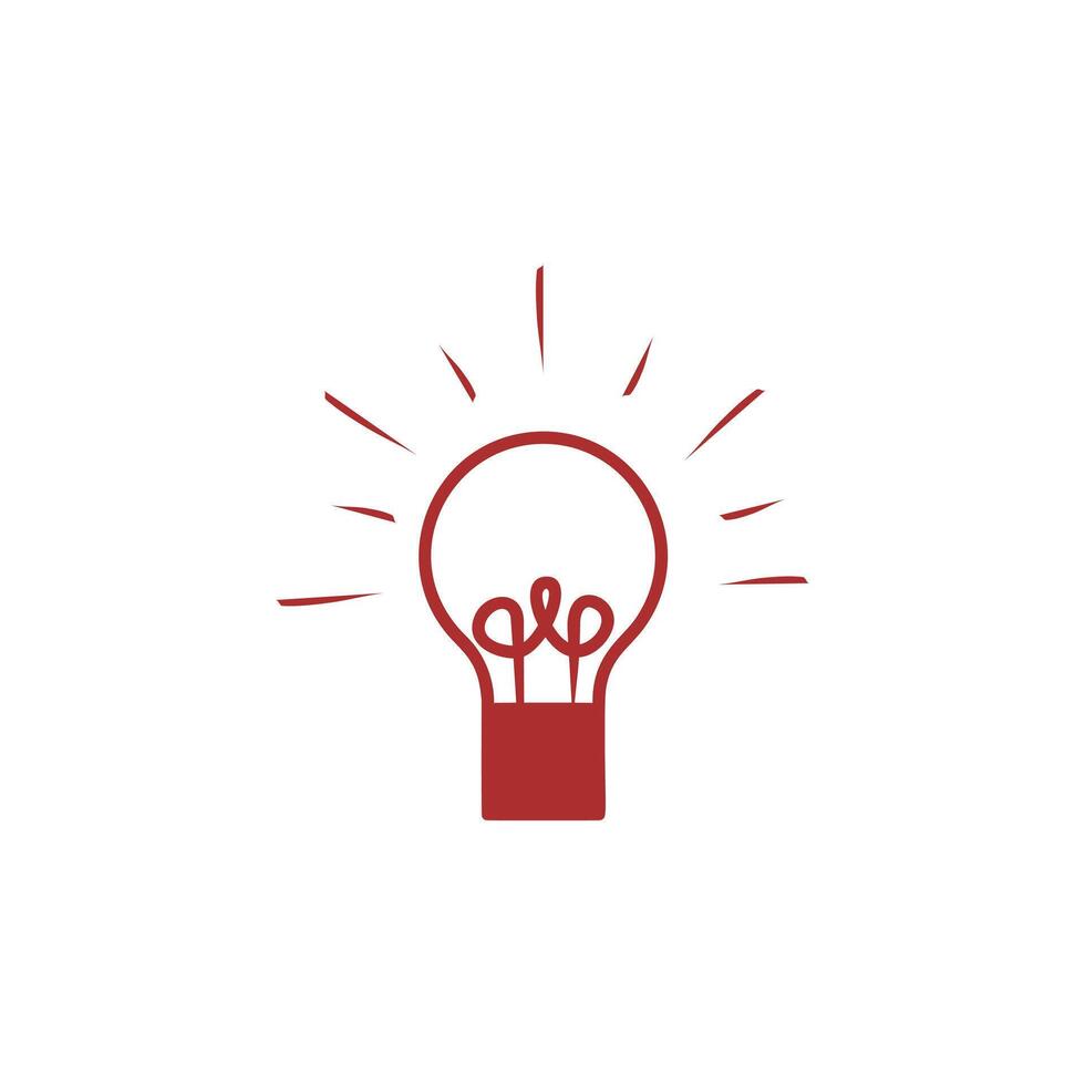 Light bulb icon. Idea symbol. Flat design style eps 10. bulb light energy isolated icon design yellow and white. Element graphic design template electric and light theme vector
