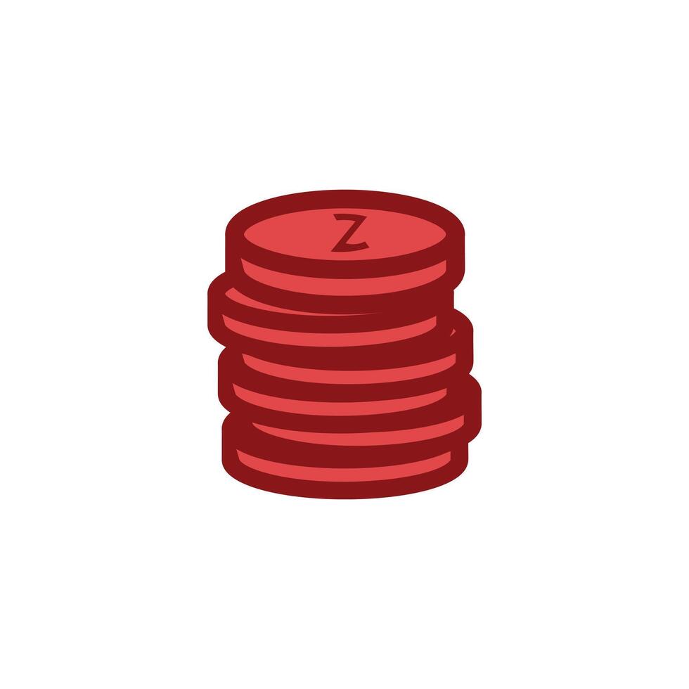 Coins icon in flat style. Money illustration on white isolated background. Coin business concept. design element illustration of a coin symbolizing treasure. vector