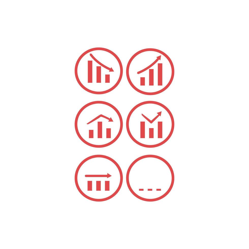 Graph icon in flat style. Diagram illustration on white isolated background. Chart business concept. Creative illustration concept symbol for financial report or analysis vector