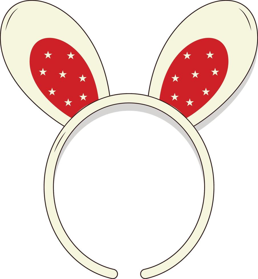 Headband with Bunny Character vector
