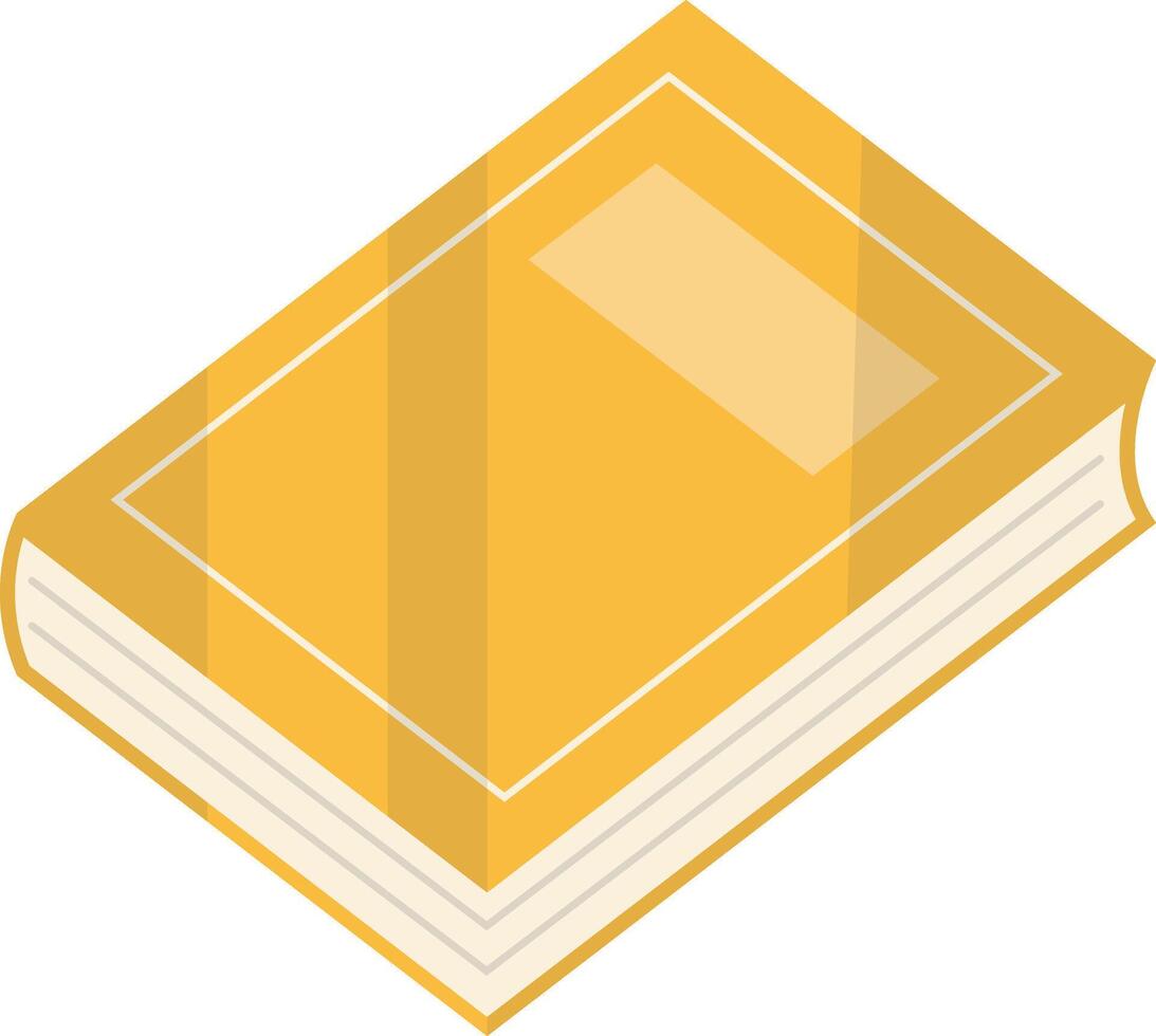 School Education Book in Yellow Color Design vector