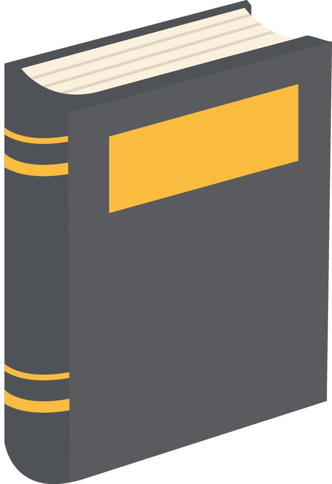 School Education Book in Black Color vector