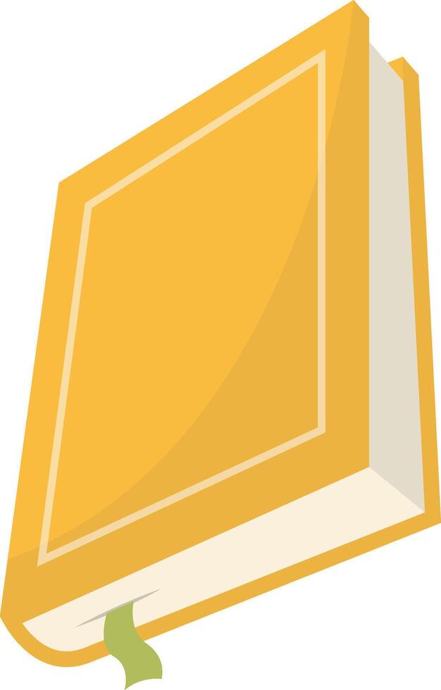 School Education Book in Yellow Color Design vector