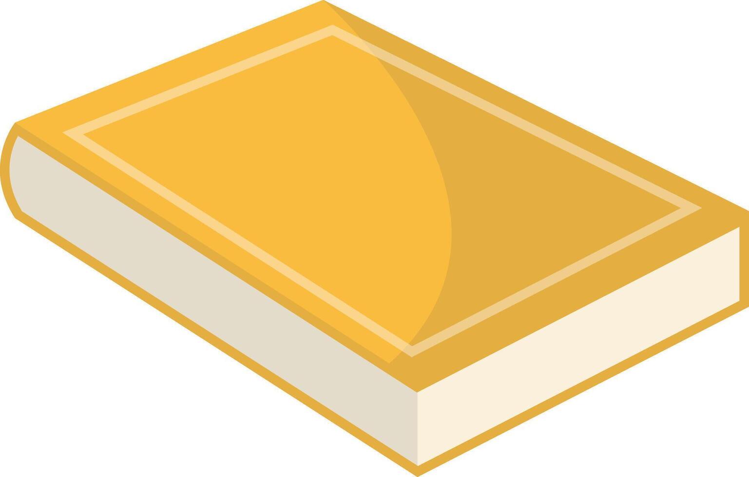 School Education Book in Yellow Color Design vector
