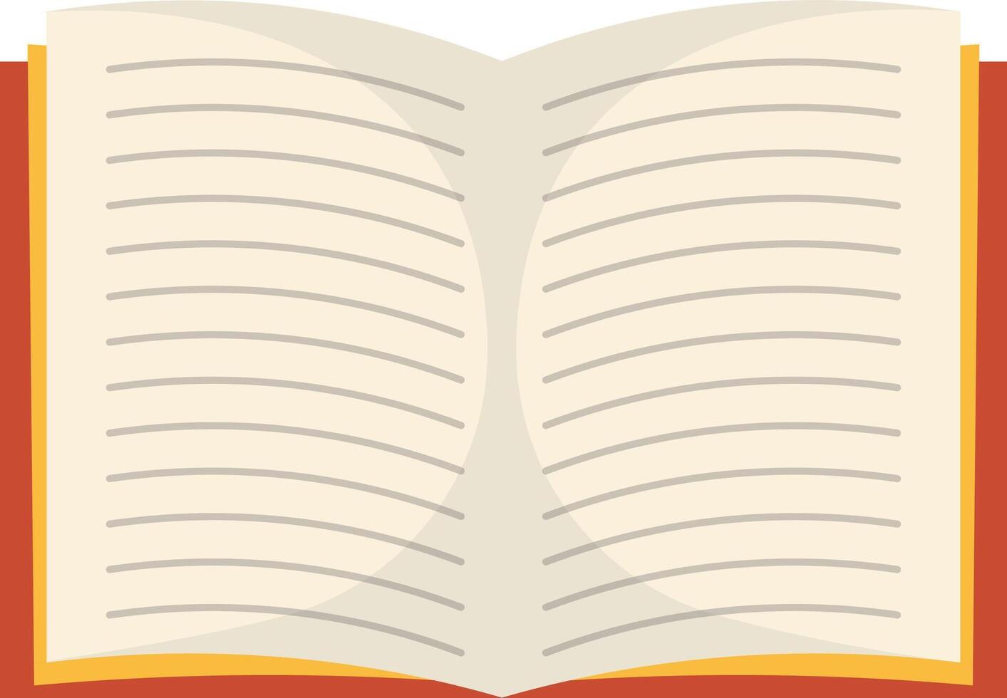 Red School Book in Open Position vector