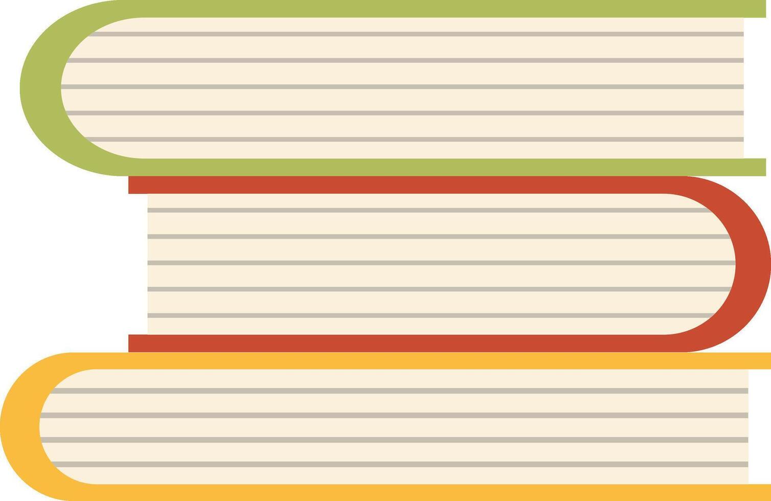 Three Educational Books in Stacked Position vector
