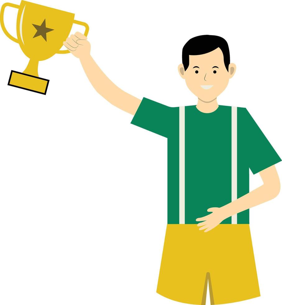 Guy Victory Competition in Flat Design vector