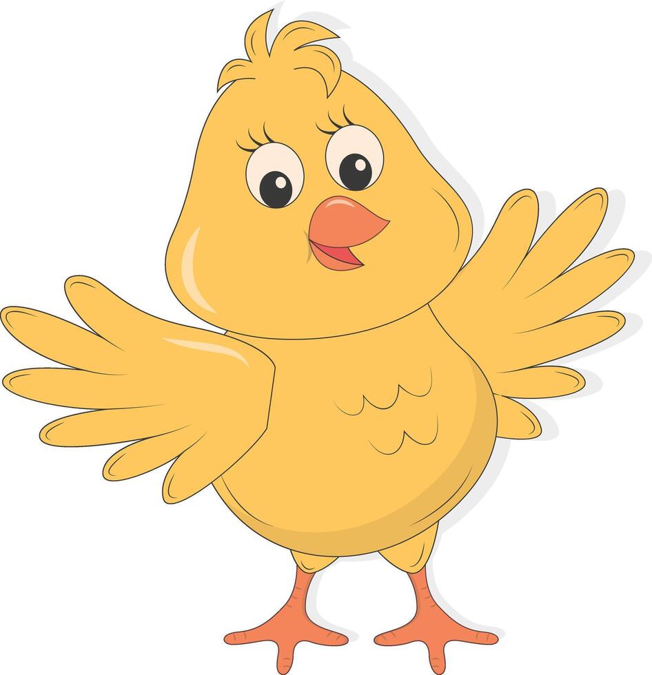 Chicks Easter Image on White Background vector