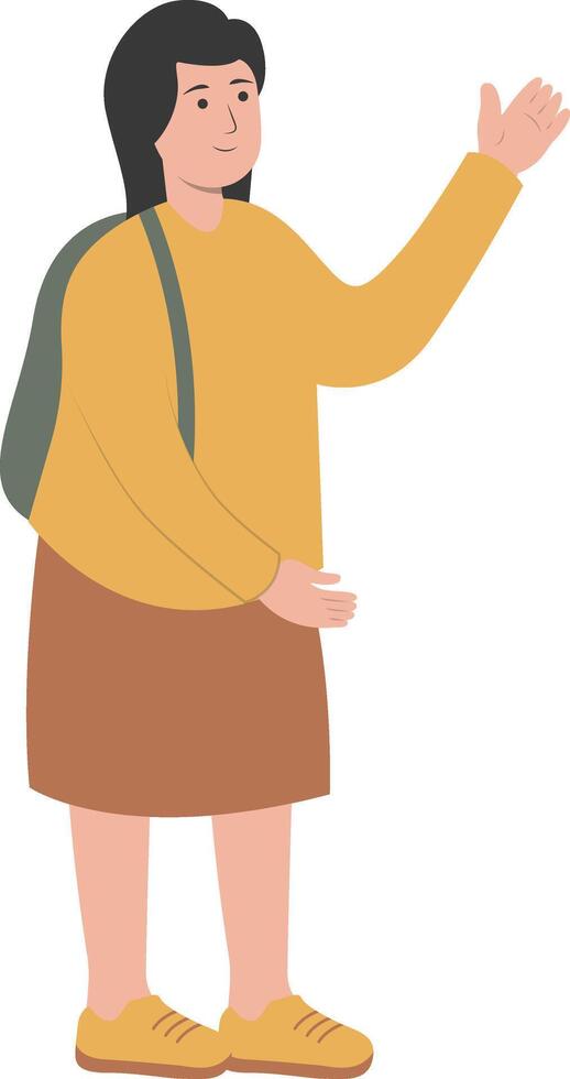 Male Student Carrying Bag and Back to School vector