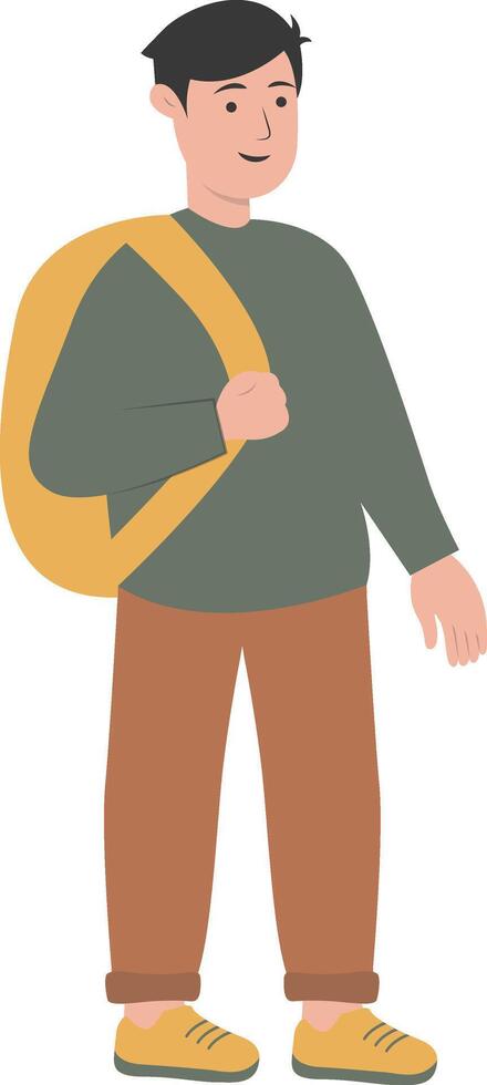 Male Student Back to School vector