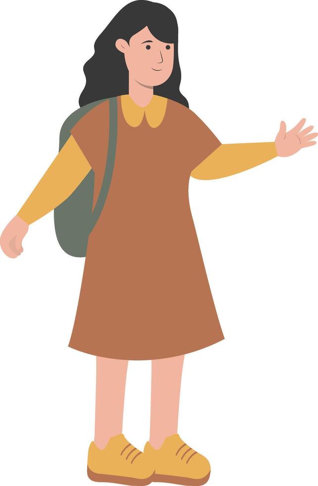 Male Student Carrying Bag and Back to School vector
