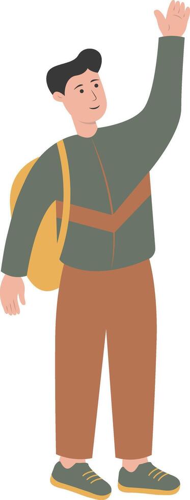Male Student Back to School vector