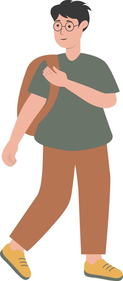Male Student Back to School vector