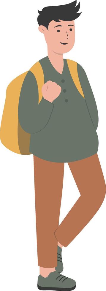 Male Student Back to School vector