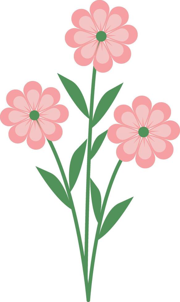 Summer Floral Blossom with Pink Color vector