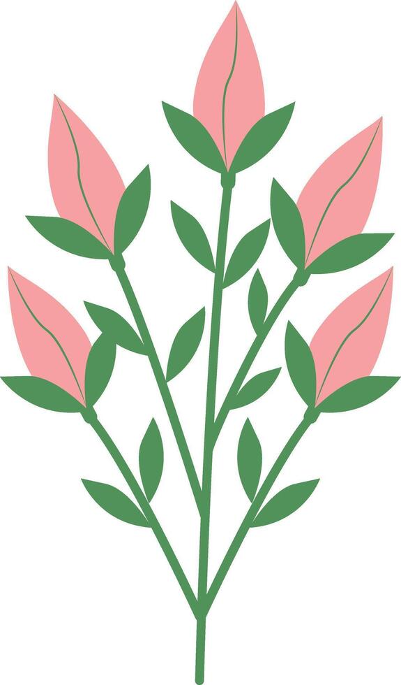 Summer Floral Blossom with Pink Color vector