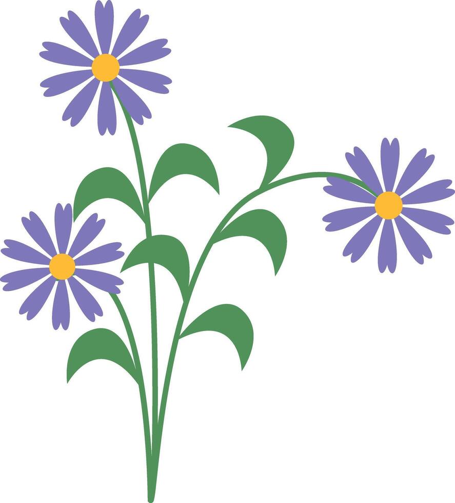 Spring Floral Blossom in Purple Color vector