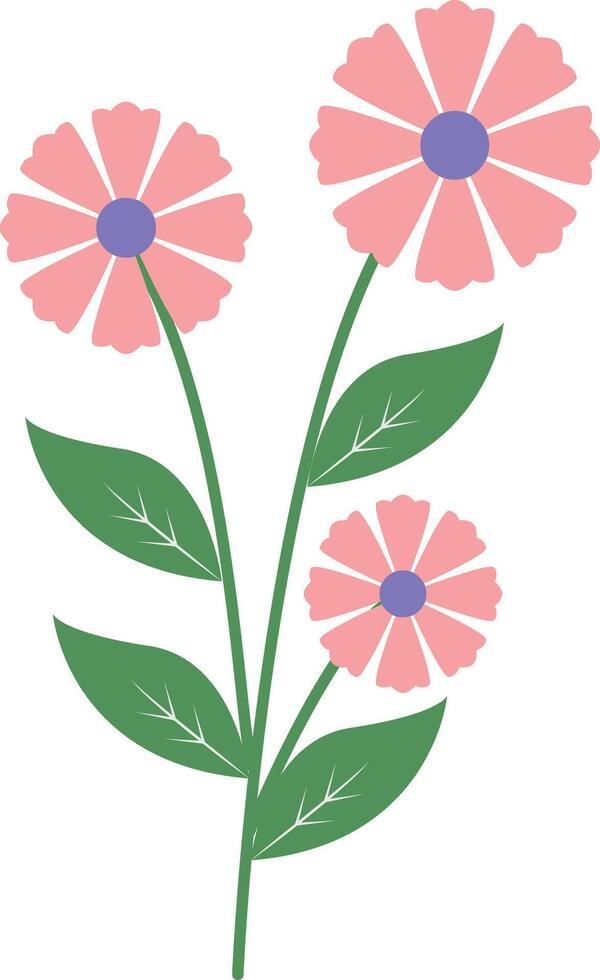Summer Floral Blossom Image with Pink Color vector