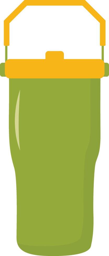Green Drinking Bottles for Zero Waste Day vector