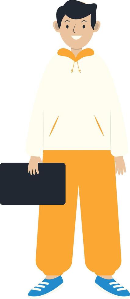 Men Student with Carry Book vector