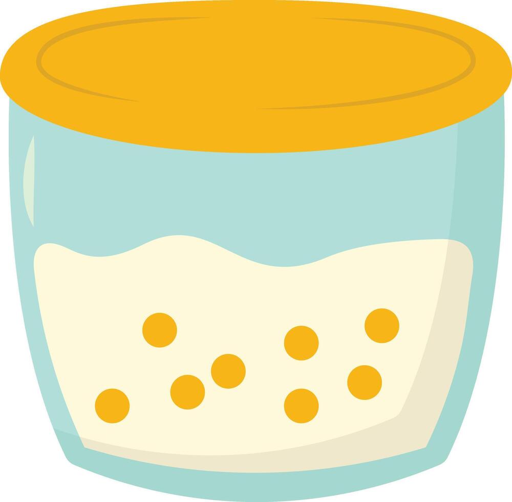 Plastic Jars Filled with Milk, for Zero Waste Day vector
